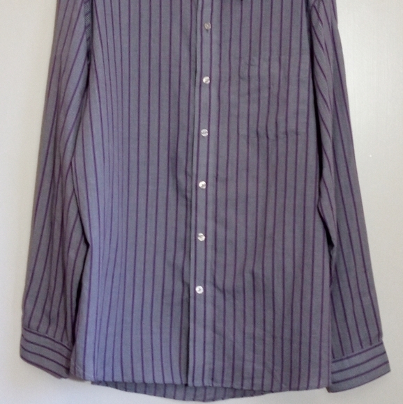 Van Heusen Studio wrinkle free slim fit button down shirt men size large 16-16.5 - Picture 2 of 8